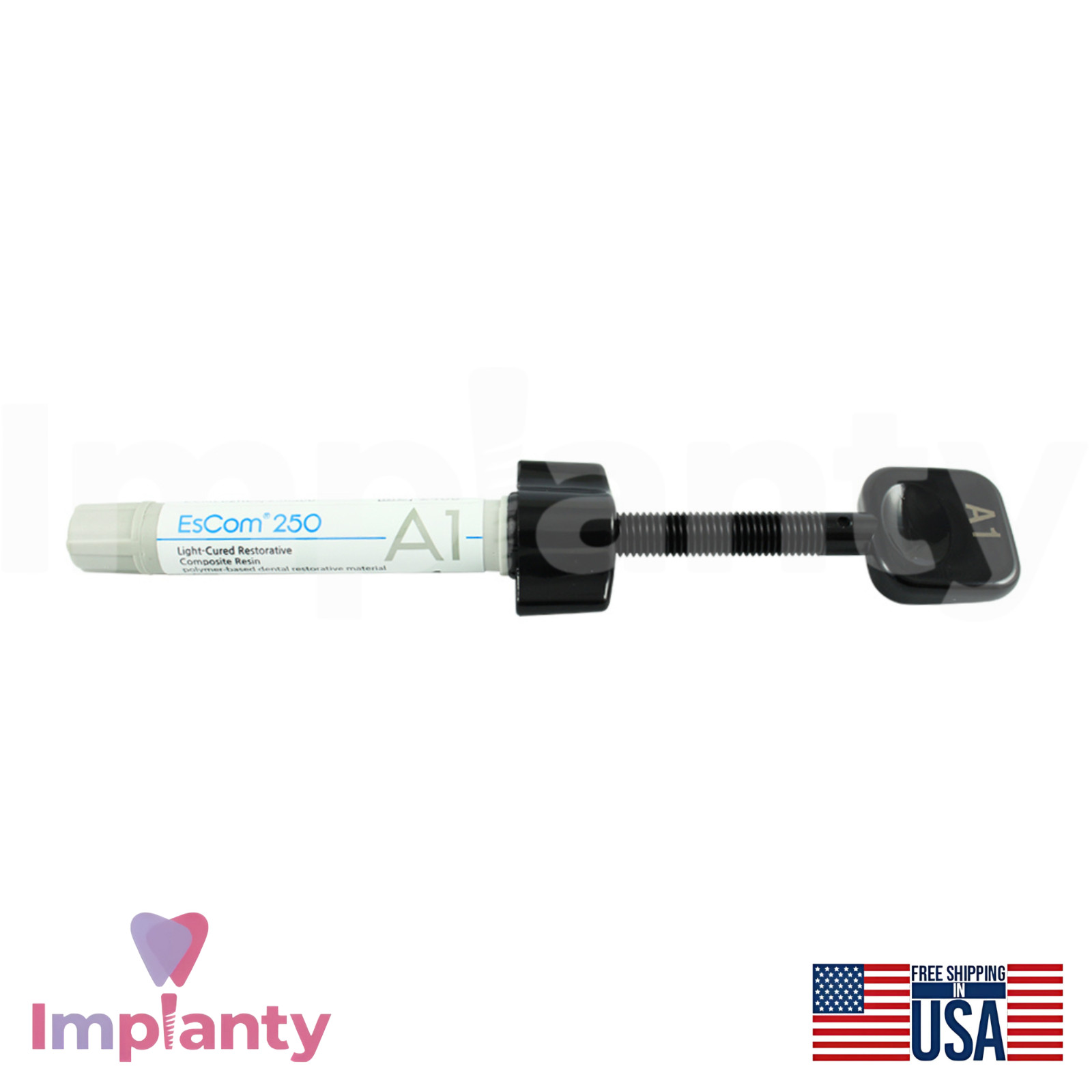 Dental EsCom250 Restorative Nan0hybrid Composite Resin Light Cure High Strength