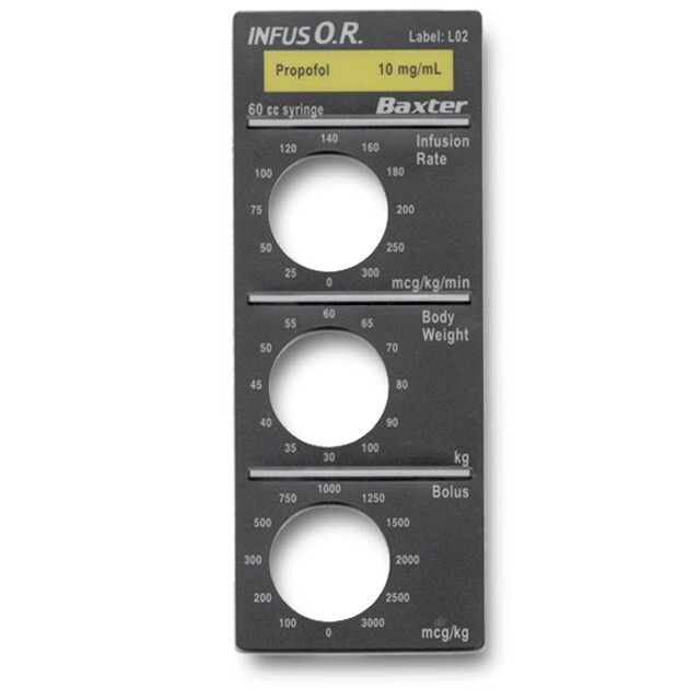 Baxter 6461558 Compatible Smart Label- Propofol, fits for Baxter InfusO.R.