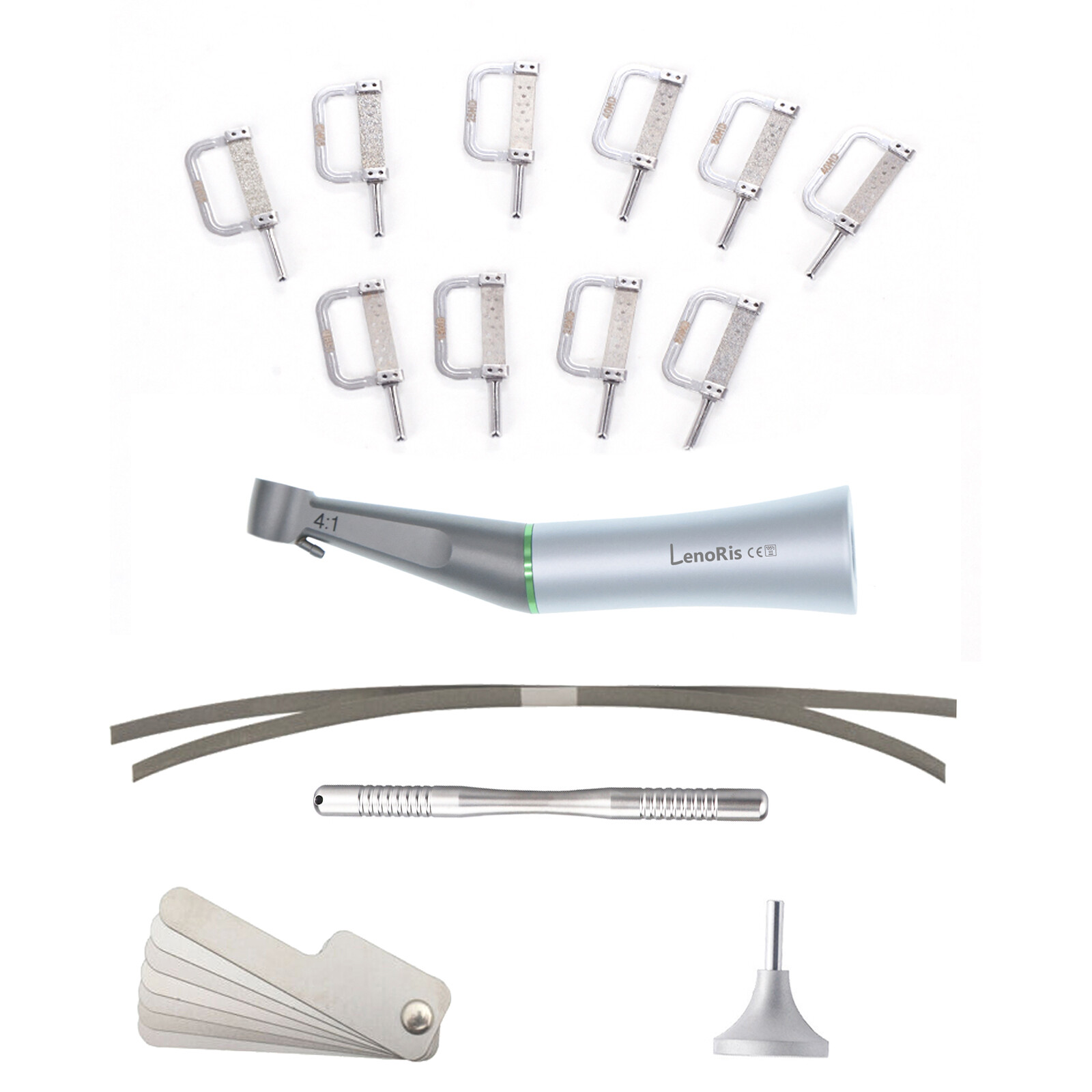 Dental 4:1 Contra Angle Handpiece Interproximal Reduction (IPR) 10 Strips Set