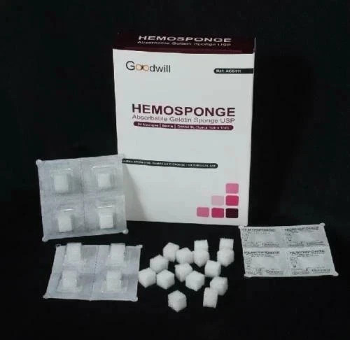HEMOSPONGE ABSORBABLE GELATIN STERILE DENTAL SPONGES 32pcs PACK #10x10x10mm
