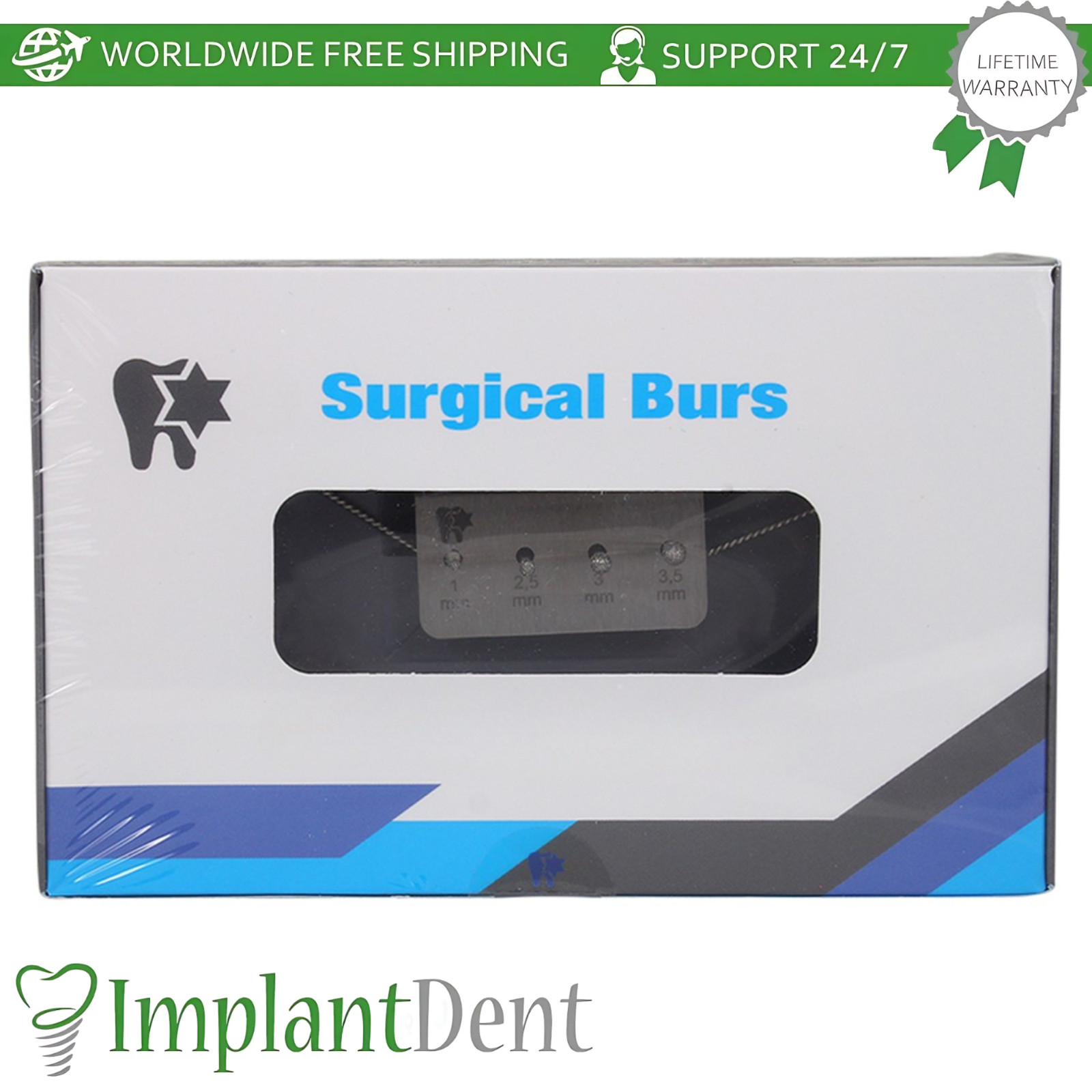 DegranuIation B0NE Dental Burs Kit Stainless Steel Multi-Task Dentistry Tool