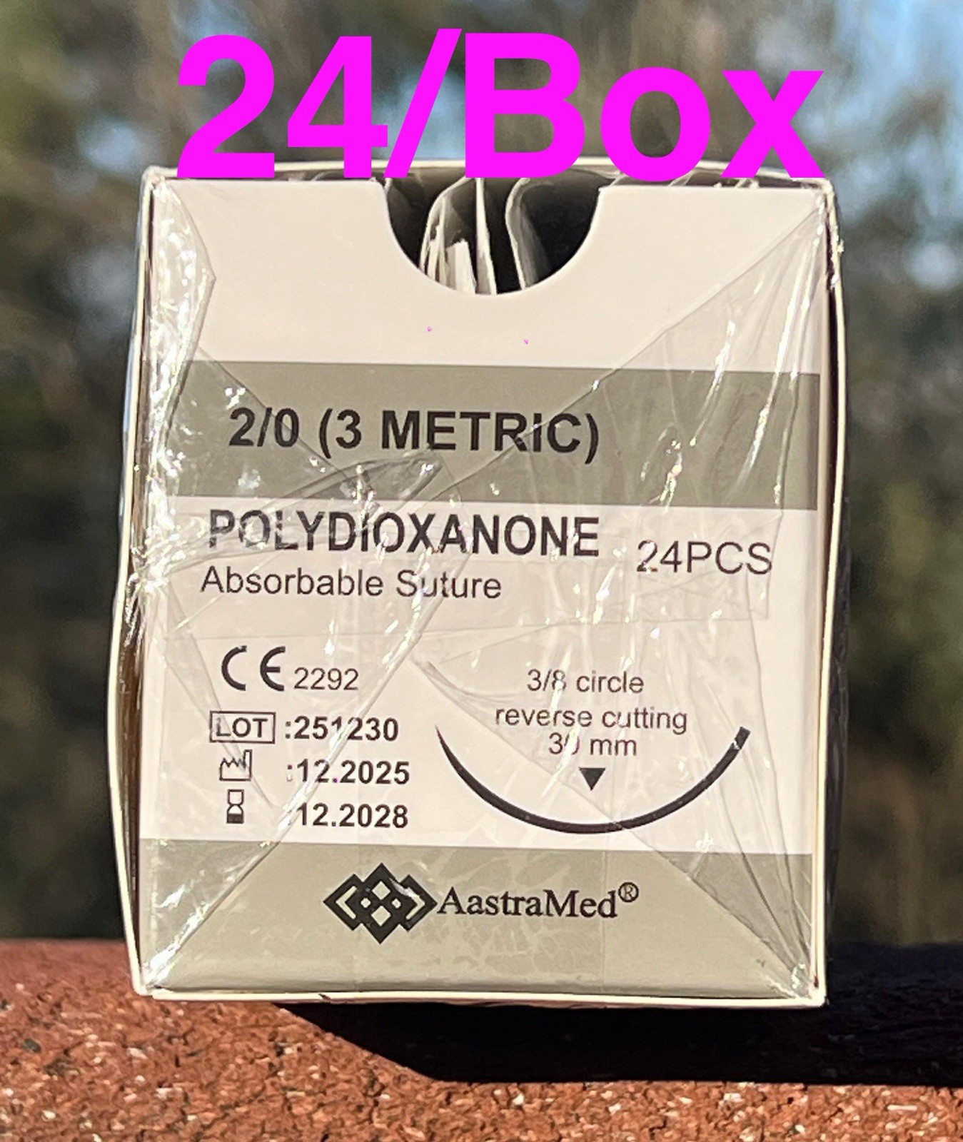 2/0 PDS/PDO 72ct Veterinary Surgical Suture Polydioxanone monofilament Dental