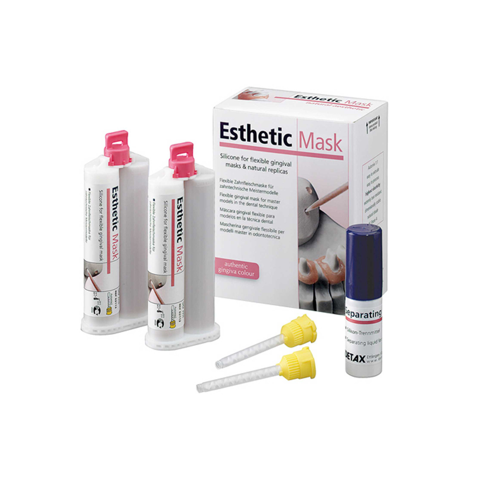 Detax Esthetic Mask Automix Flexible A Silicone Based for Gingival Masks 2x50ml