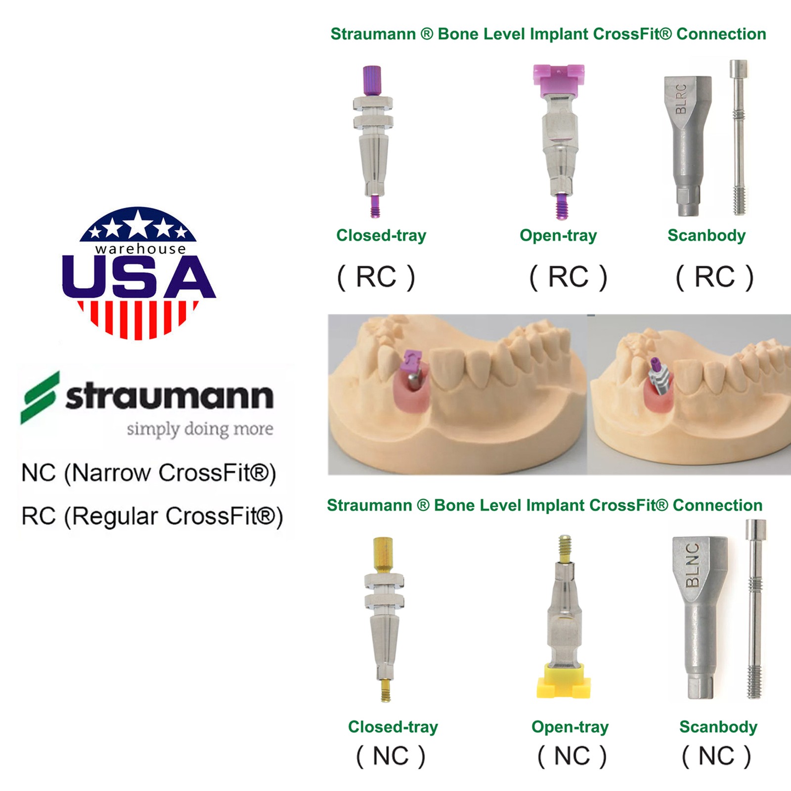 Straumann Implant Healing Abutment Scan Body Lab Analog Impression Coping BL BLT