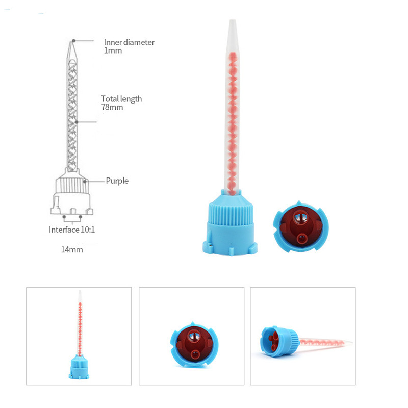 Dental Defend Type HP Crown and Bridge 250 x 10:1 Blue Orange Fine Mixing Tips