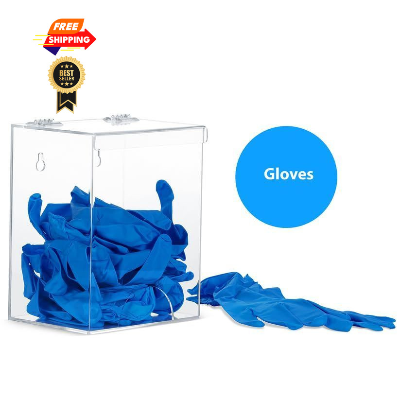 Inevibe Hairnet Dispenser and Glove Holder, Universal Acrylic Storage Clear