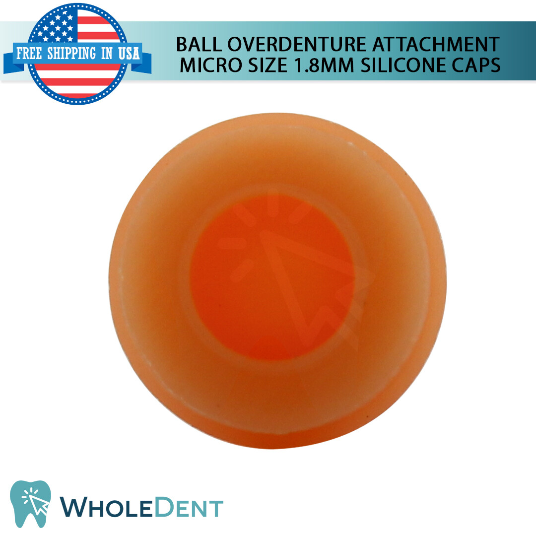 10x Soft Silicone Cap Ø1.8mm Ball Attachment Abut ment Dental Im plant