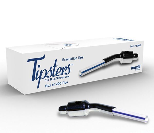Tipsters Non-Vented Disposable Evacuation Tips, 200/Box.