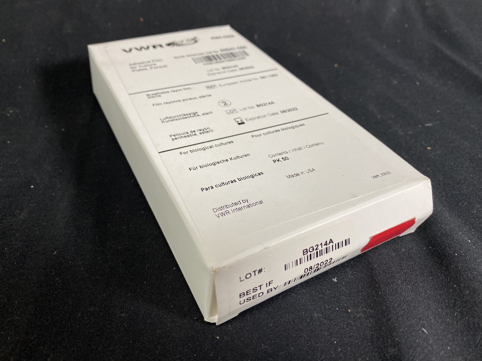 VWR 139.7µm Thick Rayon Adhesive Film For Culture Plates 60941-086 (50/cs)