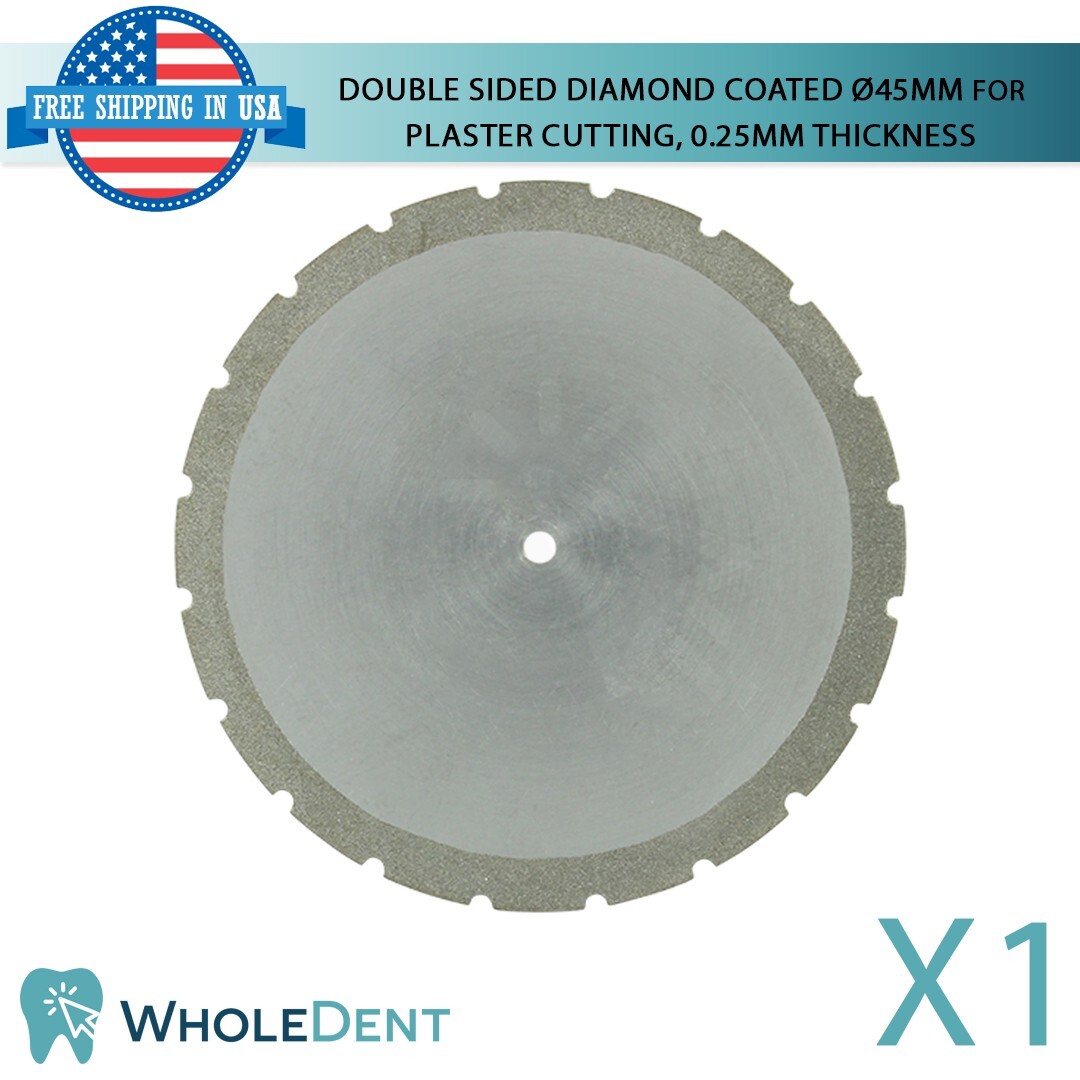 Lab Dental Double Sided Diamond Coated Disc For Plaster Cutting Ø45mm, 0.25