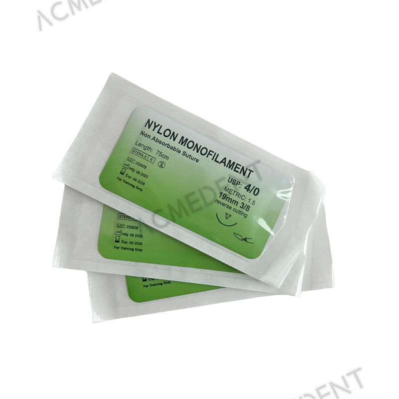 Dental Surgical Sutures Nylon Monofilament USP Reverse Cutting Sterile3/4/5.0