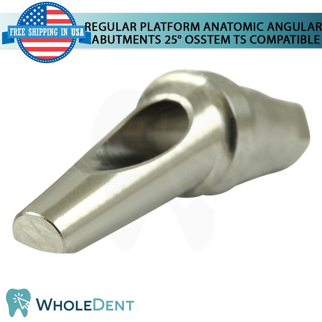 10x Regular Angled Anatomic Abutment 25° Titanium Dental Osstem® TS Compatible