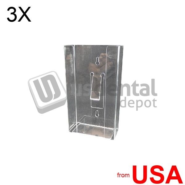 3X LOT of PLASDENT Tissue Box Dispenser CLEAR For (4.75in W x 9in L x 2 001-1300
