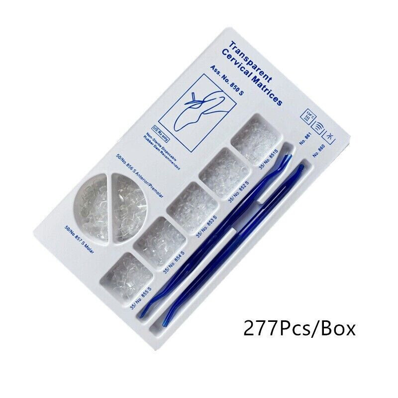 277Pcs Dental Cervical Matrices Composite Gingival Retractor Transparent Matrix