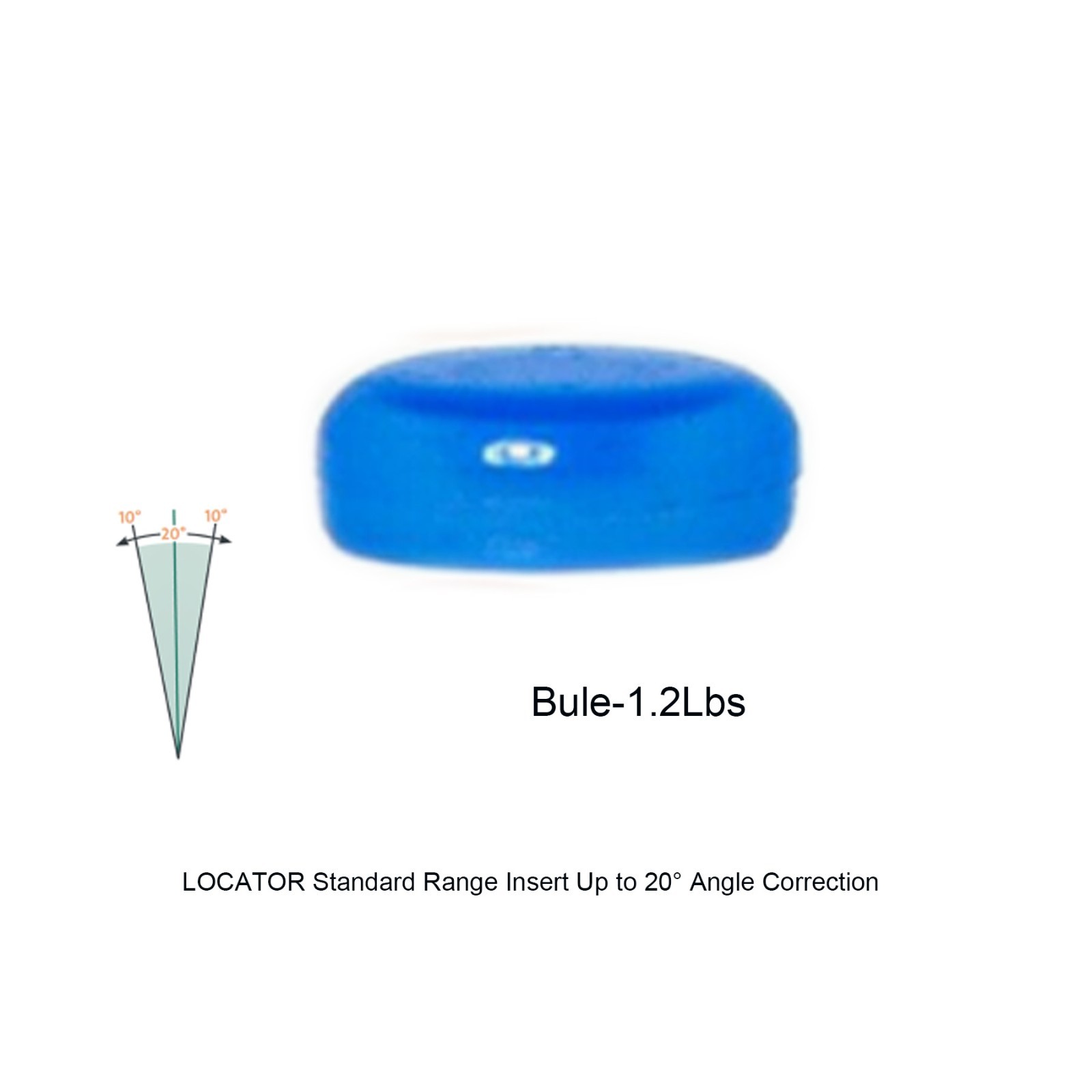 Dental fits Zest Locator Male Caps Standard Xtra-Light Blue 1.2lbs Inserts 20Pcs