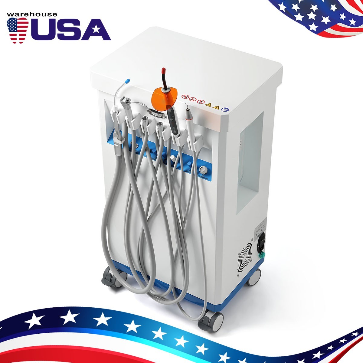 GU-P209 Dental Mobile Delivery Cart Treatment Unit Air Compressor Suction FDA