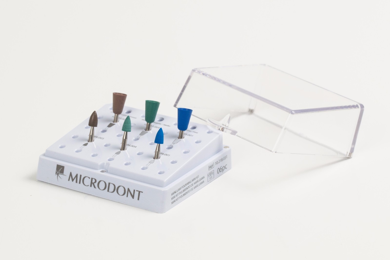 Microdont USA Amalgam Polishing Mini Kit (2 Shapes 3 grits-coarse, medium, fine)