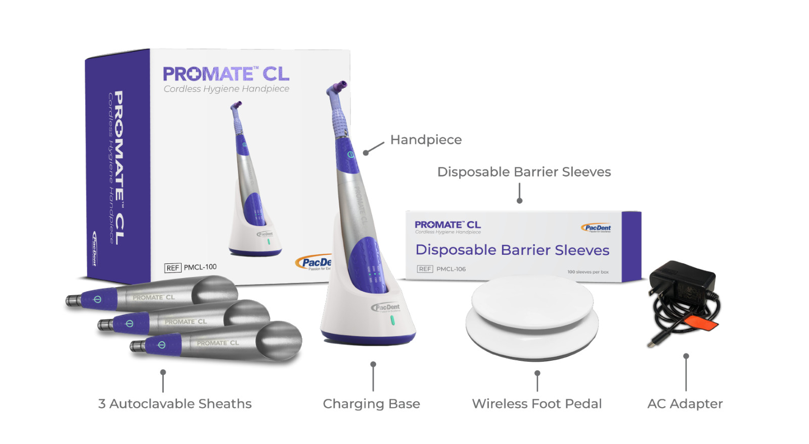 DENTAL HYGIENE PROPHY PROMATE CL CORDLESS HANDPIECE KIT PacDent