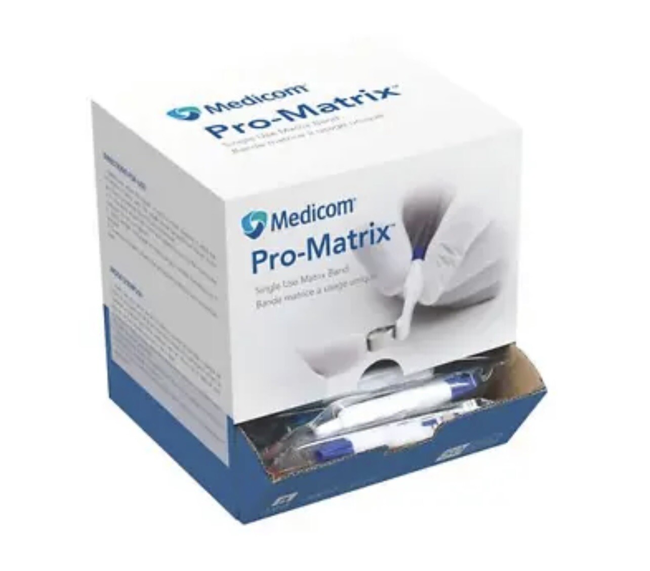 Medicom Dental Blue Pro-Matrix Single Use Matrix Band Wide 6 mm 50/Pk