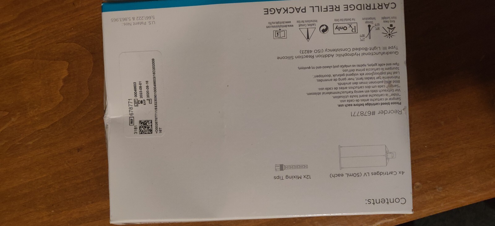 Lot: Dentsply Sirona Aquasil PVS Regular/Rigid, Futar Regisil D Fast/Integrity 