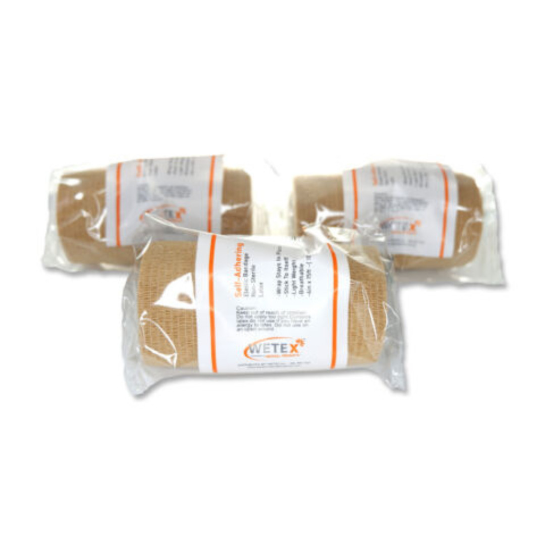 Self Adherent Cohesive Wrap Bandages Tape, Tan Color, 3 Sizes, FDA CE , EXP 6/27