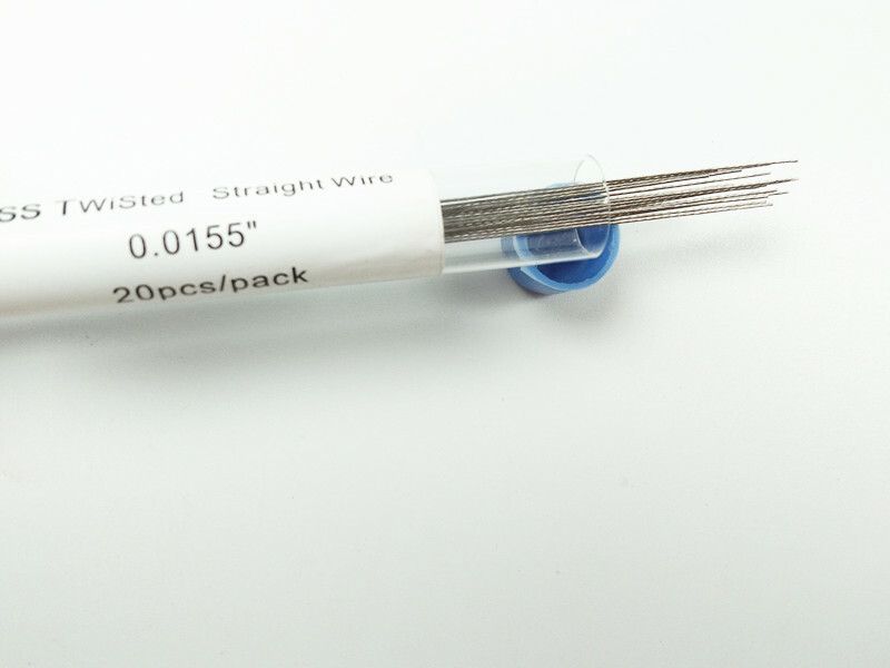 Dental Orthodontic Straight Wire Stainless Steel Twist Wires 0.0155/0.0175