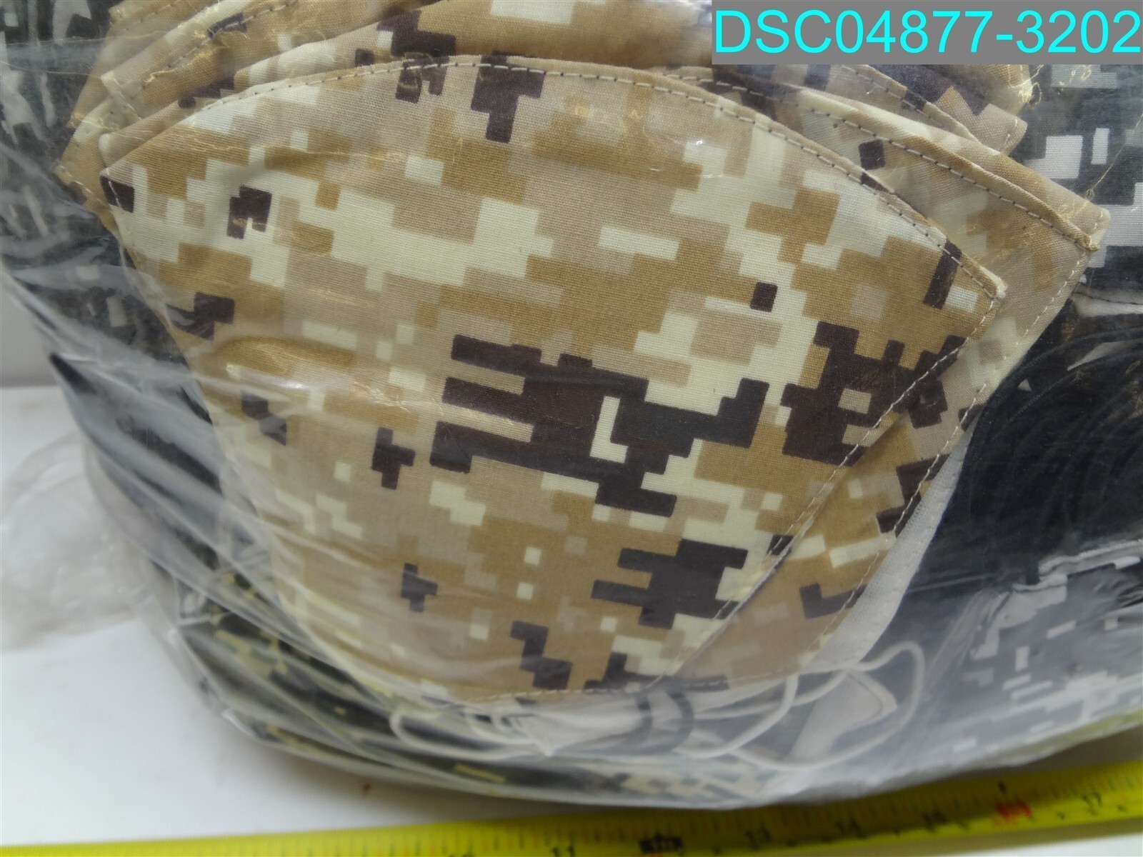 QTY=200: Pixel Brown Green And Black Camo Camouflage Adult Cloth Face Mask