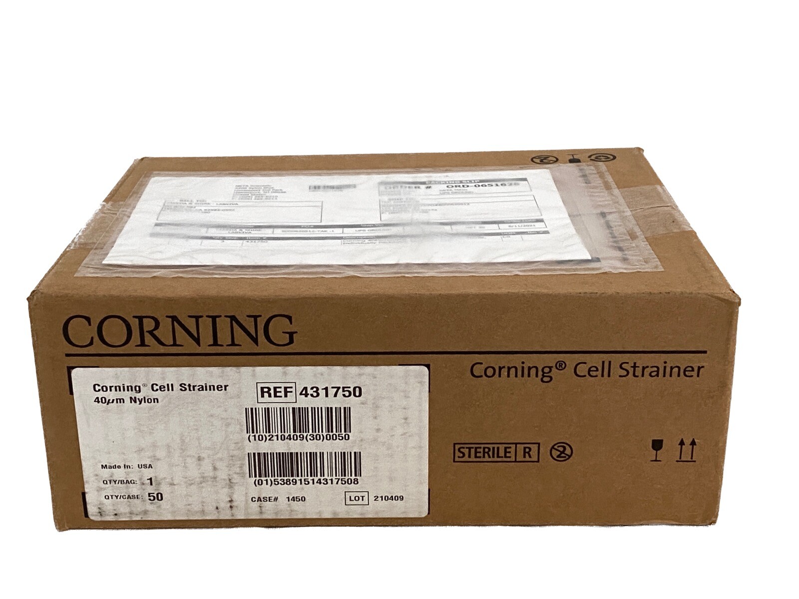 (50/Cs) CORNING 40um Nylon Cell Strainers Blue Sterile Fits 50mL Tubes 431750