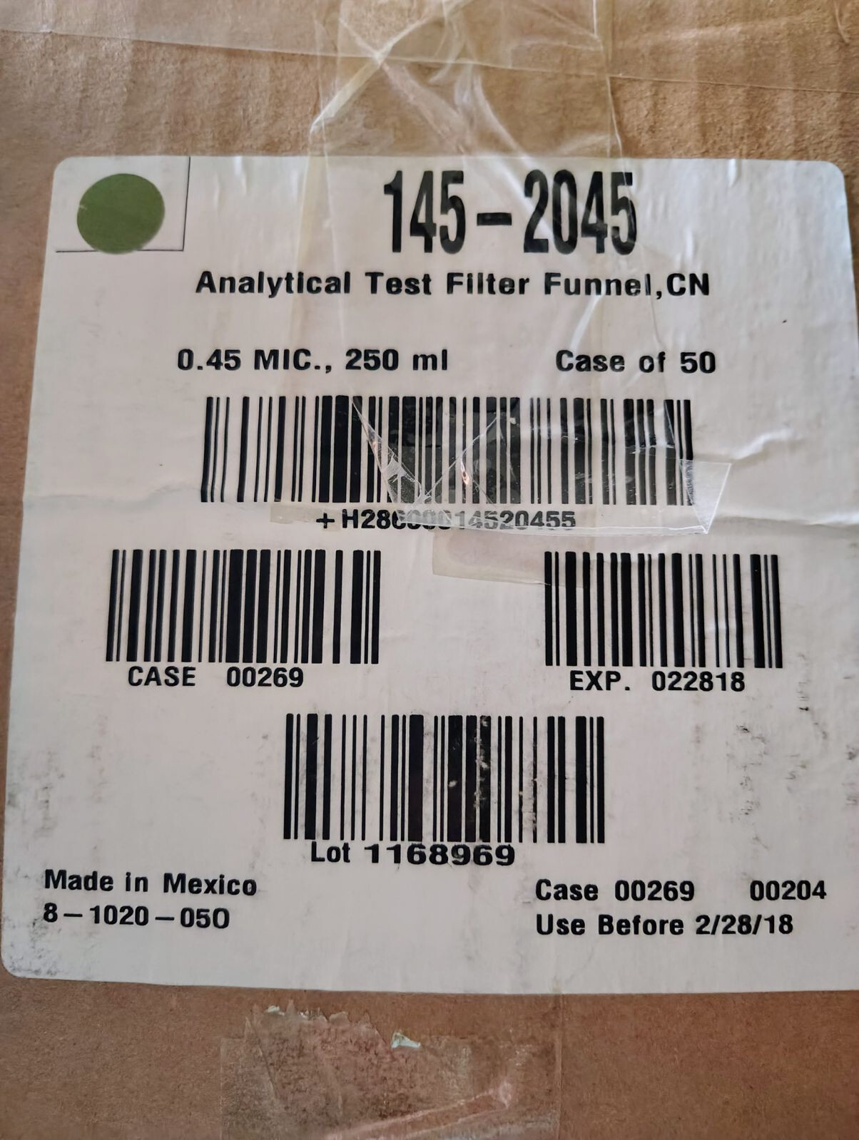 Thermo Scientific Nalgene Analytical Filter Funnels Cat# 145-2045 Case of 50