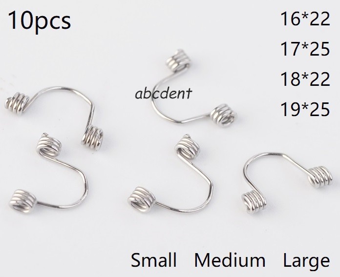 100pc Dental Torquing Torque Spring Wire Single Ortho Curved Small Medium Large