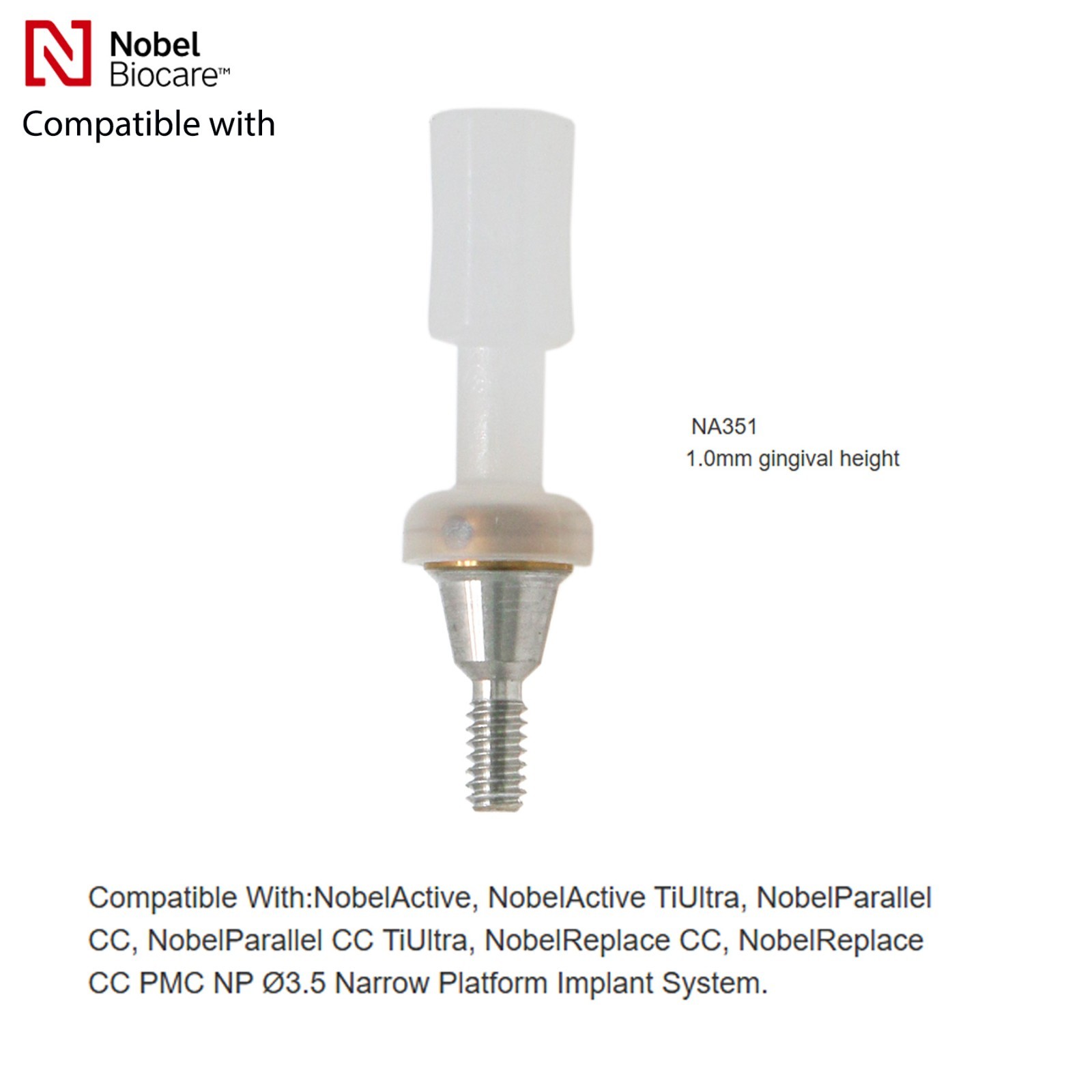 Implant Locat0r Abutment NP/RP, Fit For Nobel Biocare Active ,AH=1/2/3/4/5.0mm