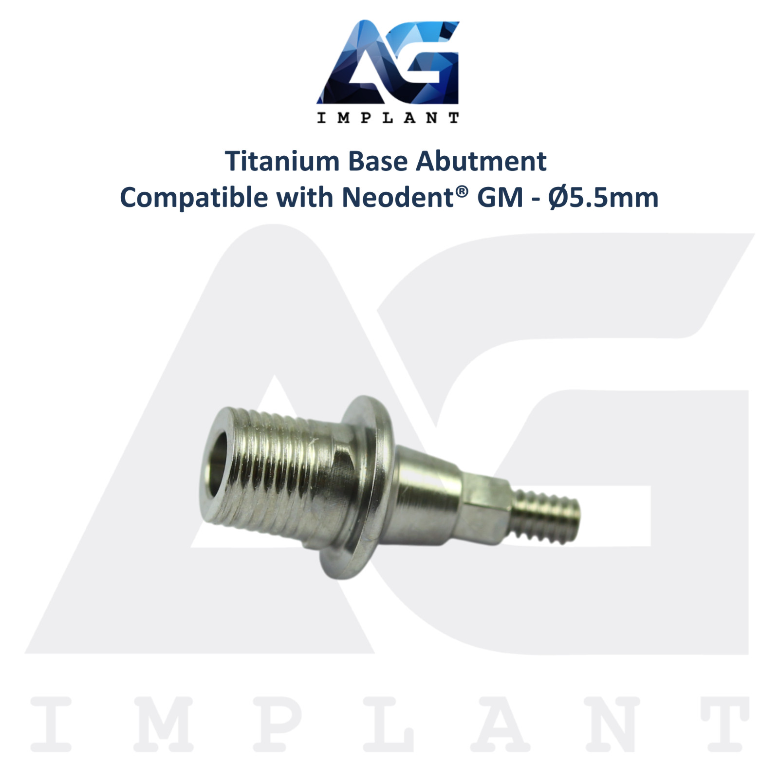 5 Titanium Base Prosthetic Neodent® GM Fixture Compatible Ø5.5mm CAD/CAM
