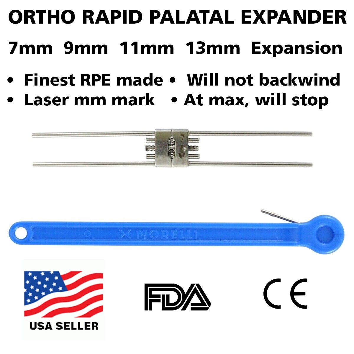 Dental Morelli Orthodontic Expansion Screw Rapid Palatal Split Hyrax 7-9-11-13mm