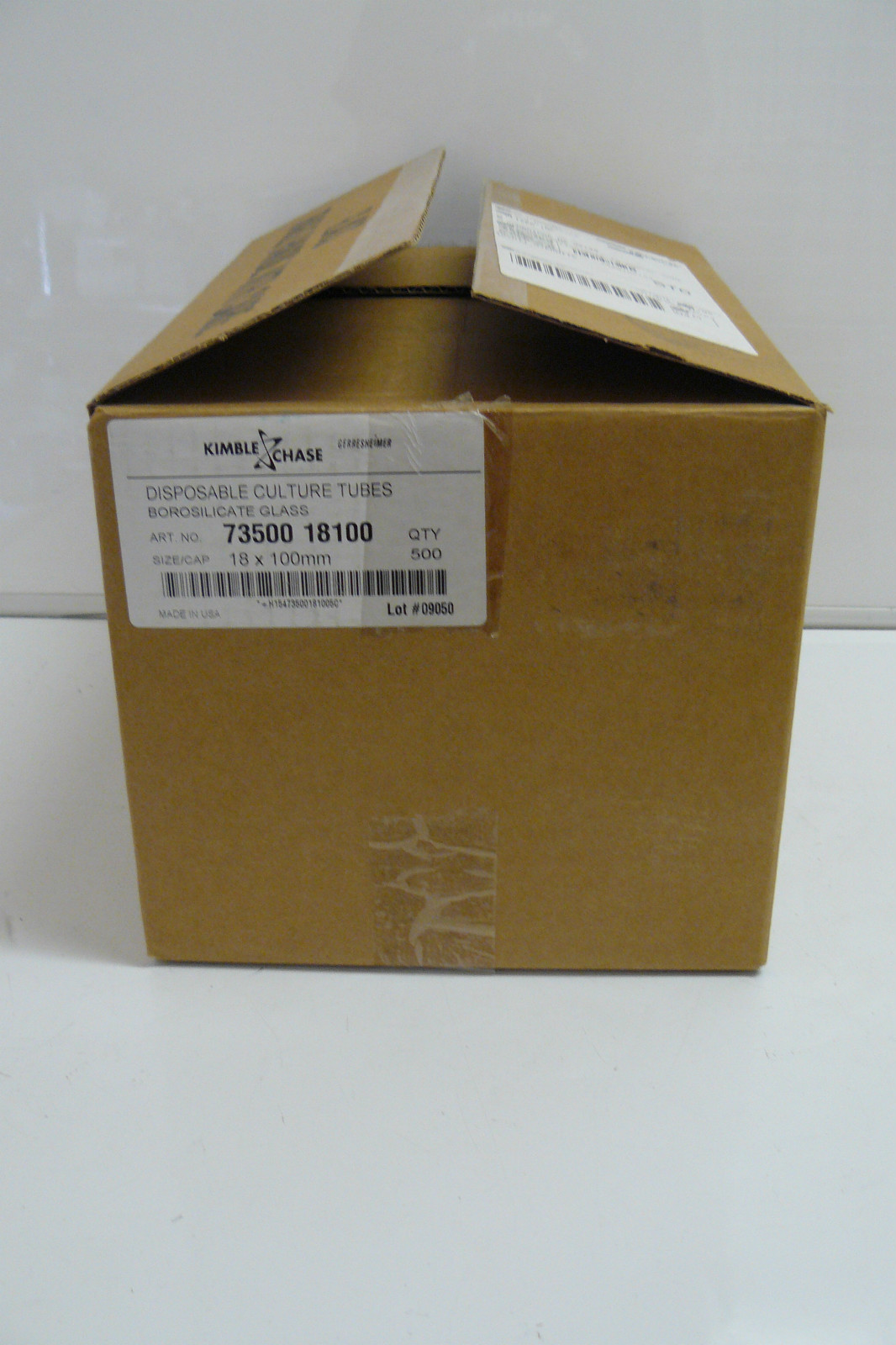 KIMBLE CHASE 73500-18100 DISPOSABLE CULTURE TUBES 18X100MM NEW