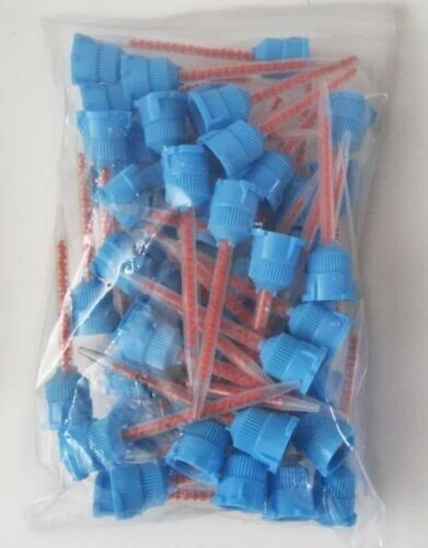 50 pcs Pack of BLUE ORANGE Mixing Tips for Crown & Bridge Impression Material