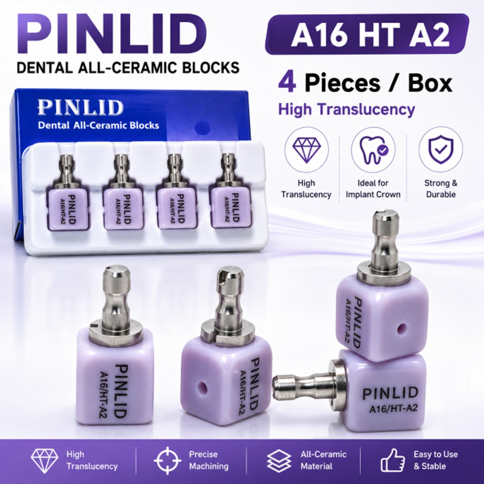 IPS e.max CAD A16 Dental Lithium Disilicate Block CEREC CAD CAM Glass-ceramics