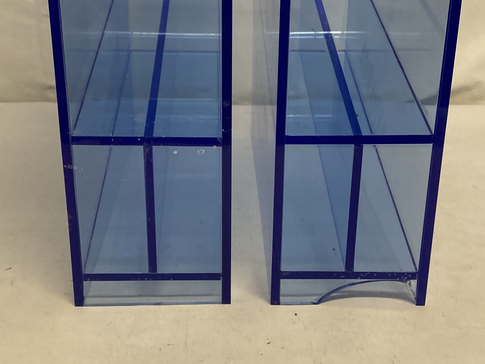 Used (2) MIDSCI Harvest Acrylic Serological Pipet Rack 5-Compartments Blue B