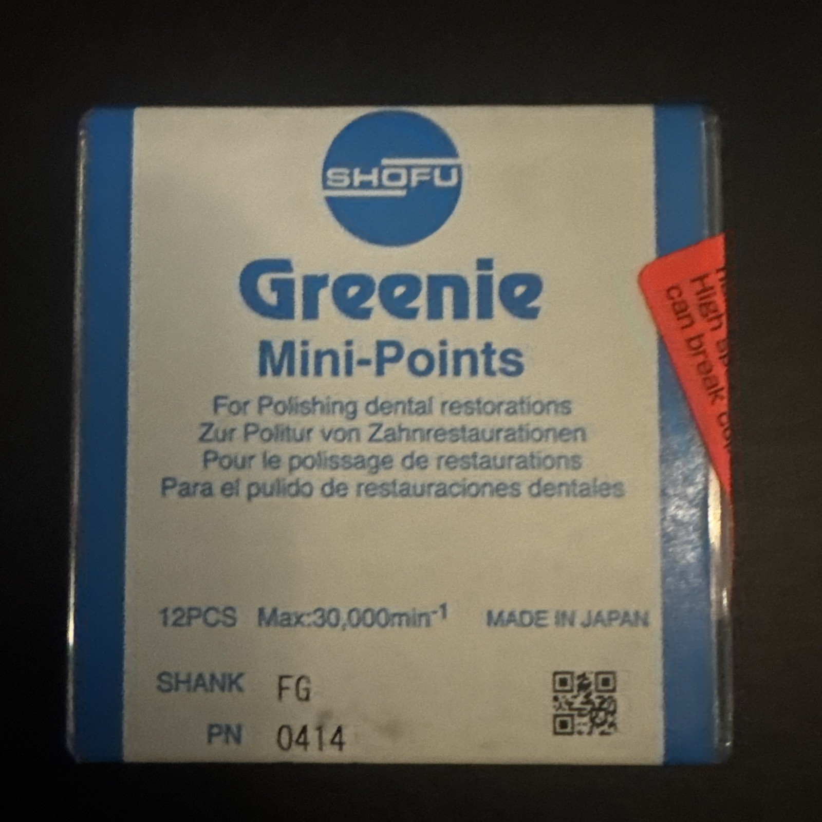 Shofu Greenie (Polish) FG Mini-Point, 0414, 12/pk