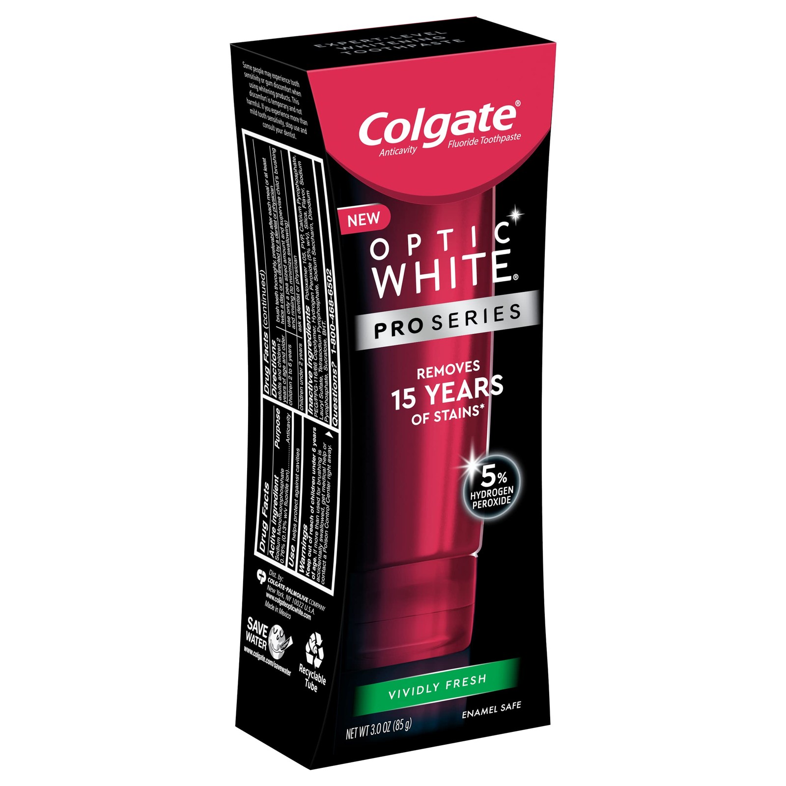 Colgate Optic White Pro Series Vividly Fresh Hydrogen Peroxide Toothpaste,