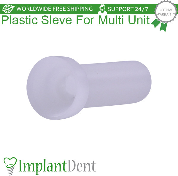 x5 Plastic Sleeve For Straight/Angled Multi Unit 1.6mm Abutment Overdenture
