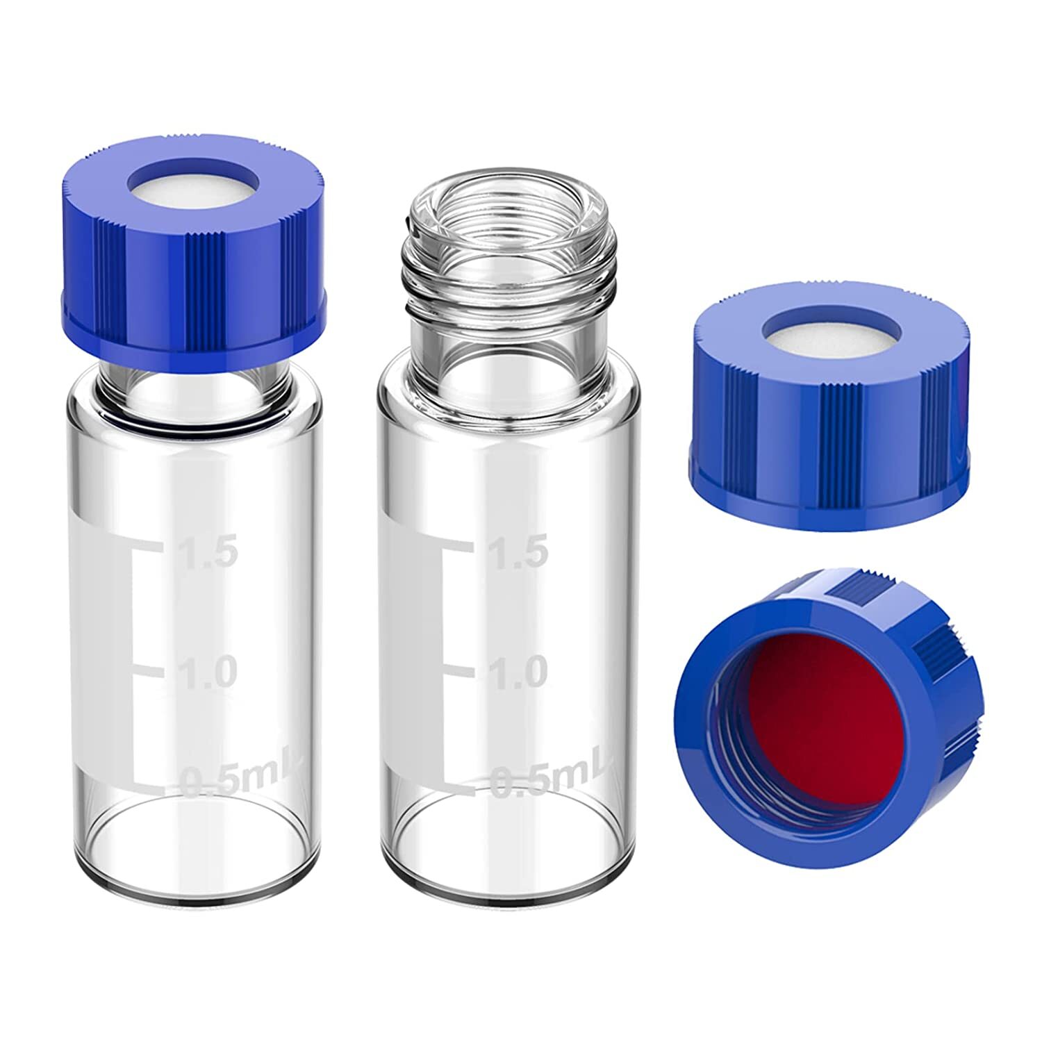 1000pcs 2mL 9-425 Sample Vials Caps +PES 0.22μm 13mm Syringe Filters Hydrophilic