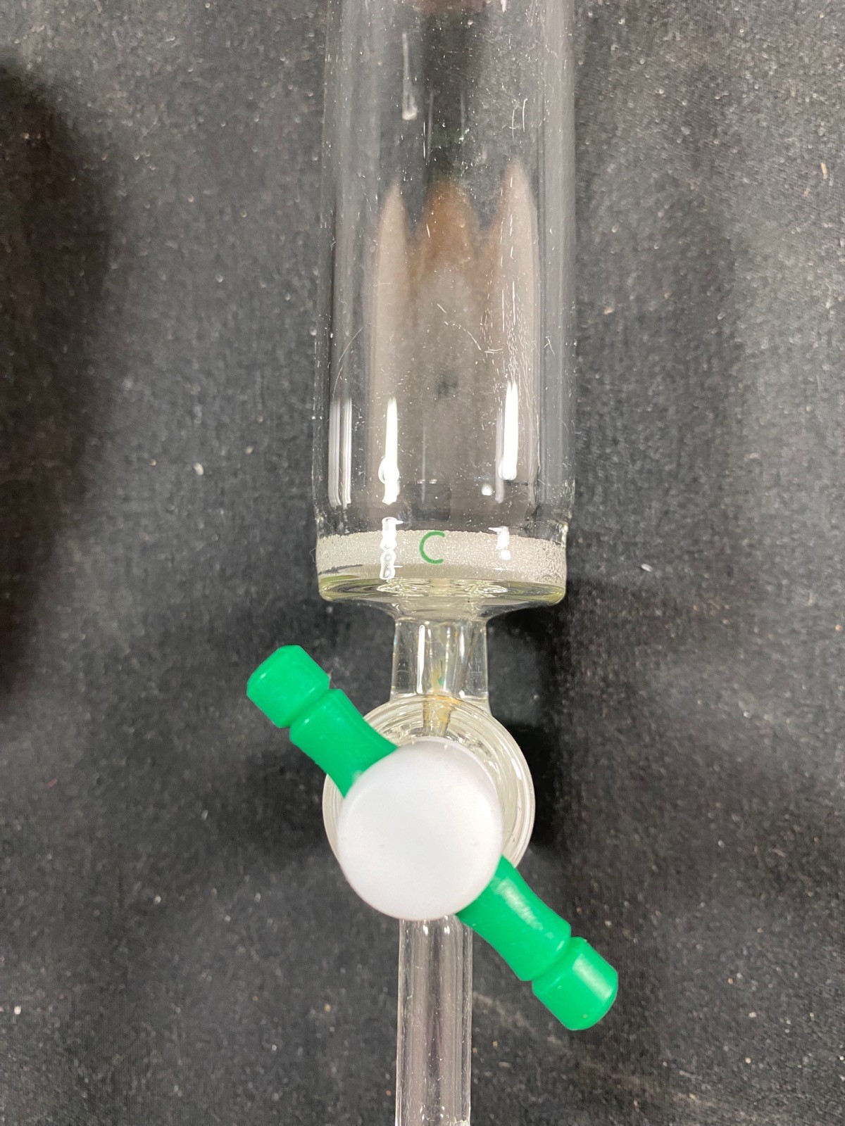 CHEMGLASS Glass 50mL GL-25 Coarse Frit Solid Phase Peptide Synthesis Vessel