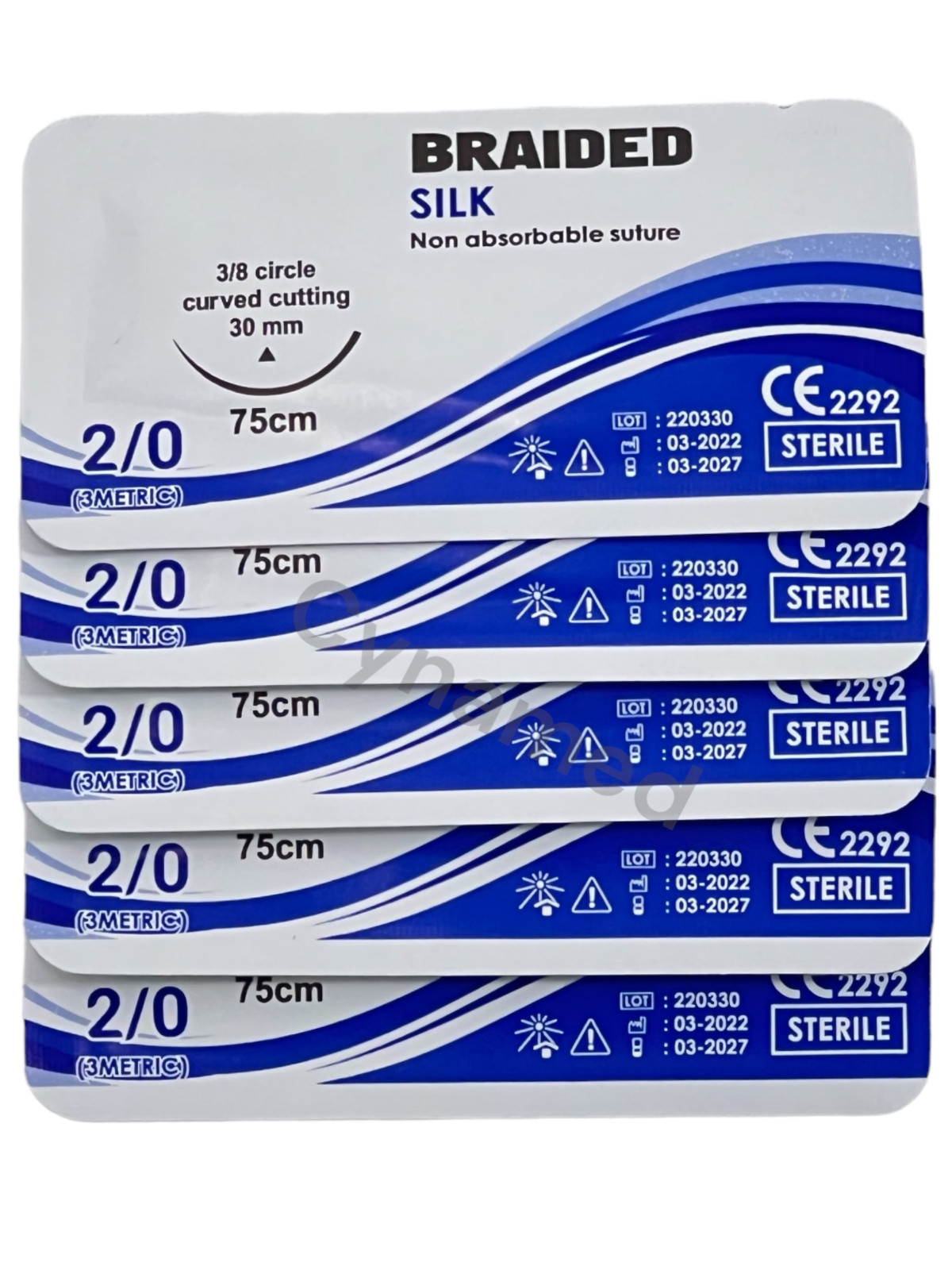 2/0 Silk Sterile Training Suture Thread With Needle Sewing Box