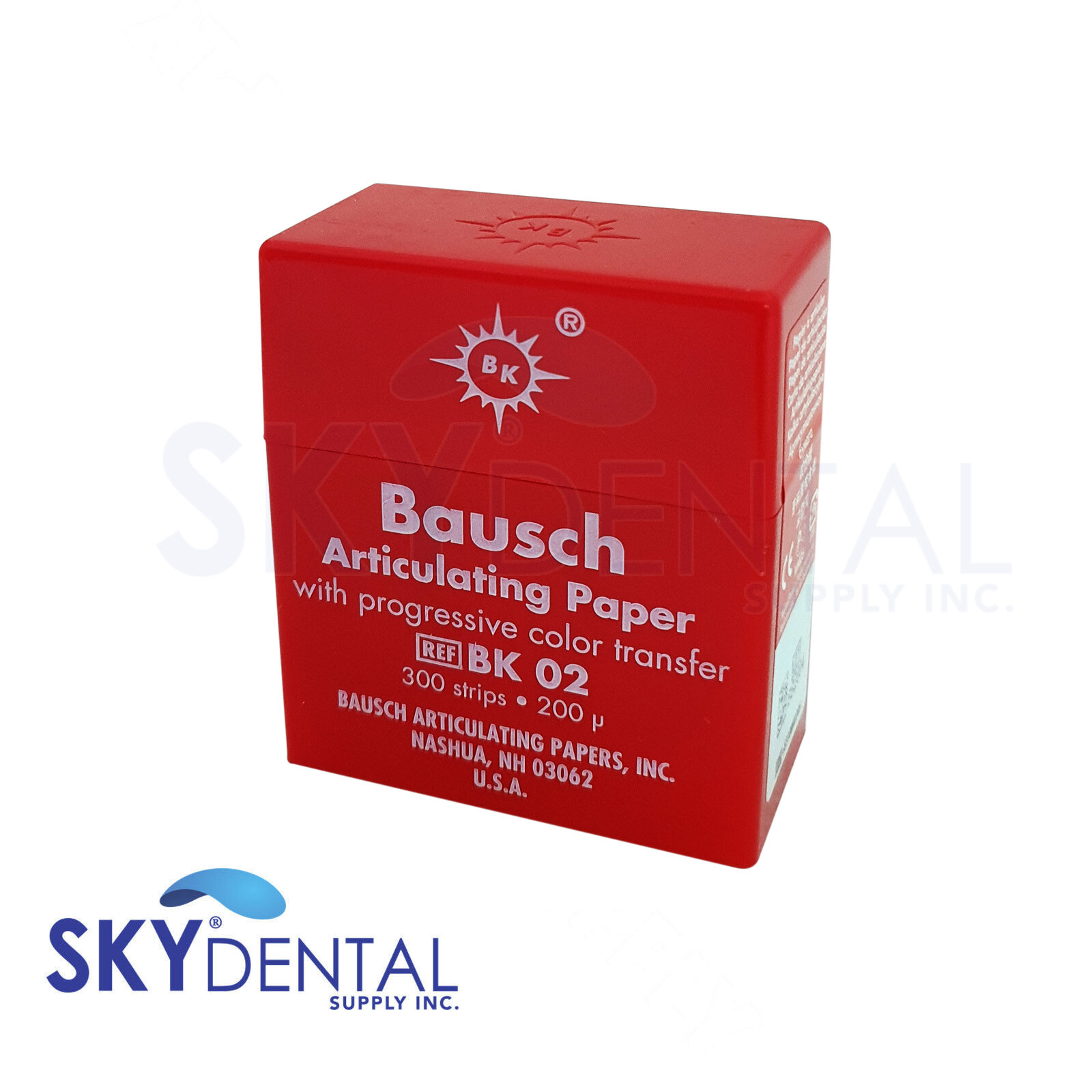 Bausch .008″ (200 microns) RED Articulating Paper Strips, 300 Strips BK02