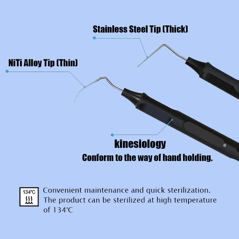 Dental Endo Hand Plugger NiTi/Stainless Steel Tip Teeth Root Canal Filling Tools