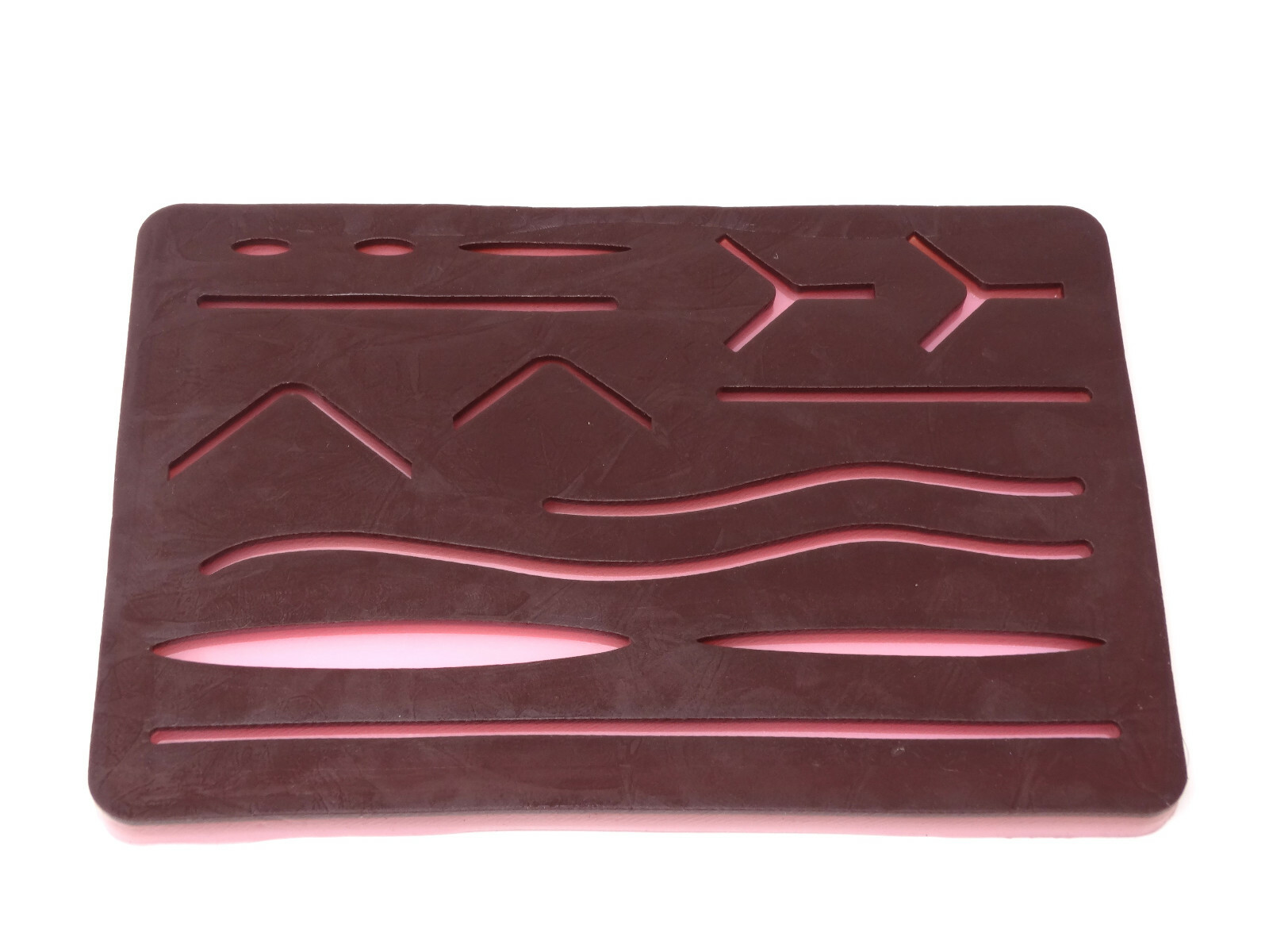Medical Skin Suture Practice Silicone Brown Pad Wound Simulated Training Kit