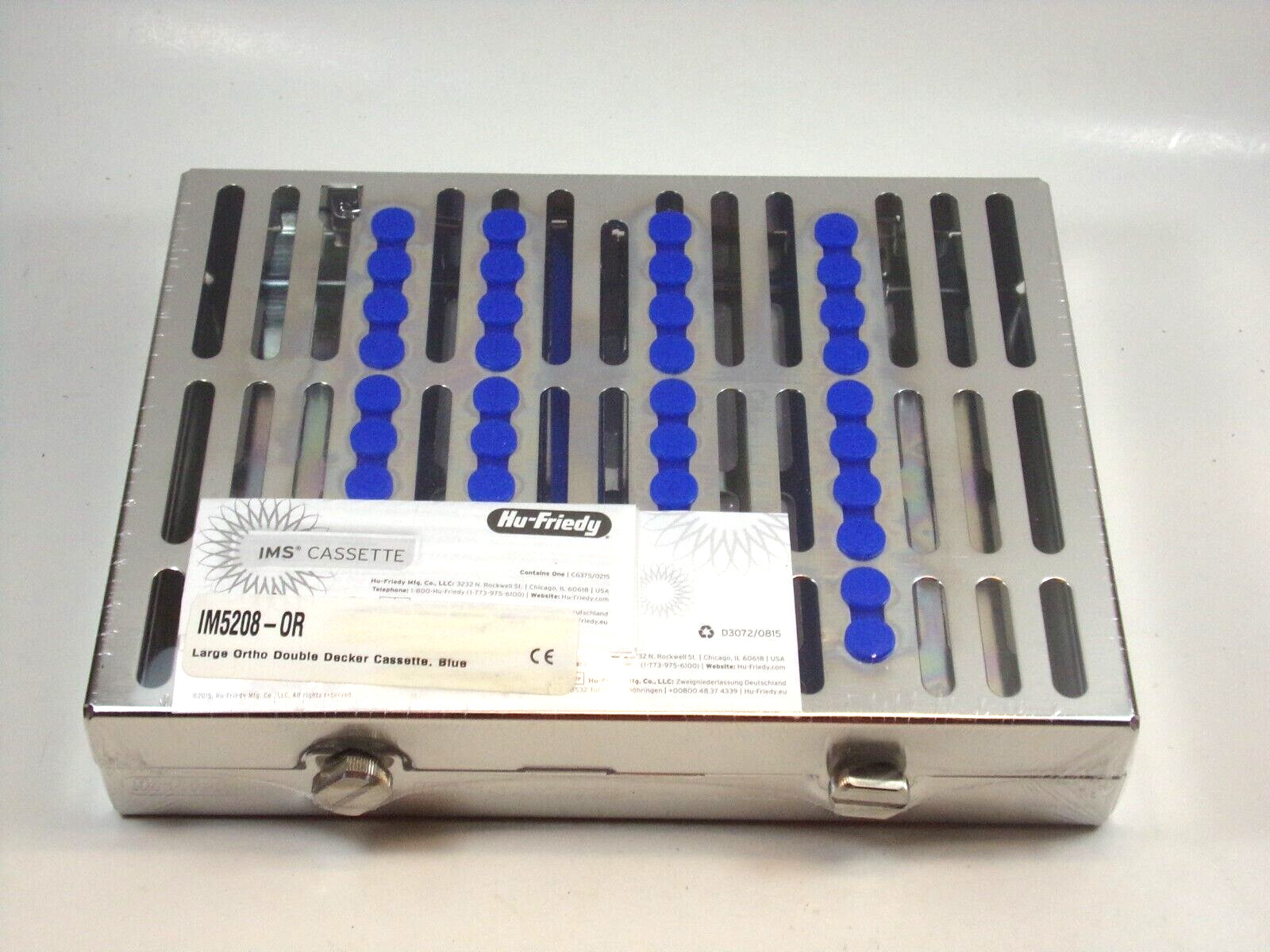 HU FRIEDY Large Double Decker Ortho Blue Cassette 6″ x 8″ x 1.5″ | IM5208-OR