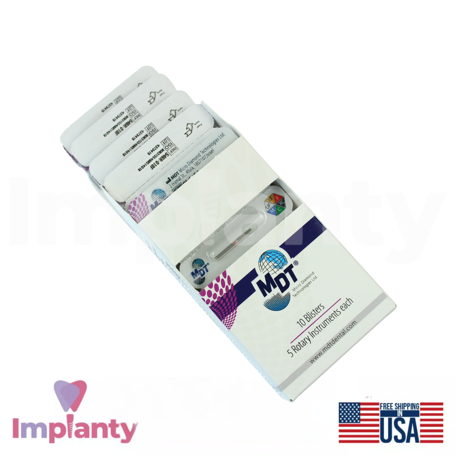 MDT Dental Round Edge Taper FG Diamond Burs 546R Crown Prep Smooth Contour