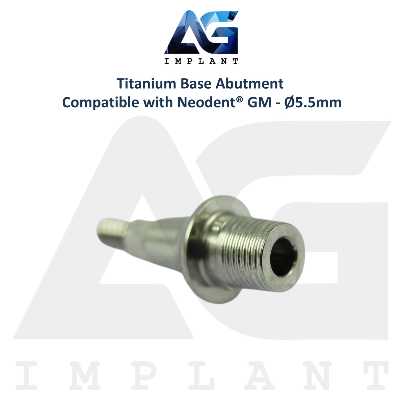 5 Titanium Base Prosthetic Neodent® GM Fixture Compatible Ø5.5mm CAD/CAM