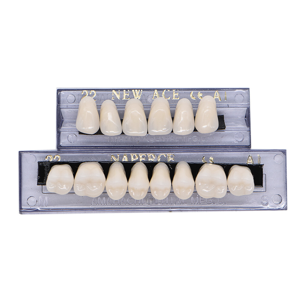 168PCS Acrylic Resin Denture Dental Upper Lower Shade A1 #22 Teeth Set USA